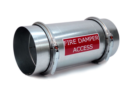 REMOVABLE DUCTWORK SECTION FOR FIRE DAMPER ACCESS